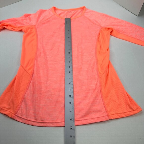 Danskin Now Women's Size Medium Top Athletic Long Sleeve Fitted Orange Preowned - Picture 11 of 13